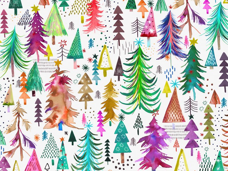 christmas-colorful-christmas-trees-decoration