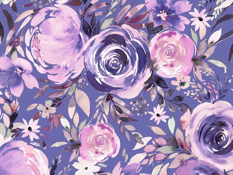 Ninola Design Watercolor Pastel Peonies Lilac